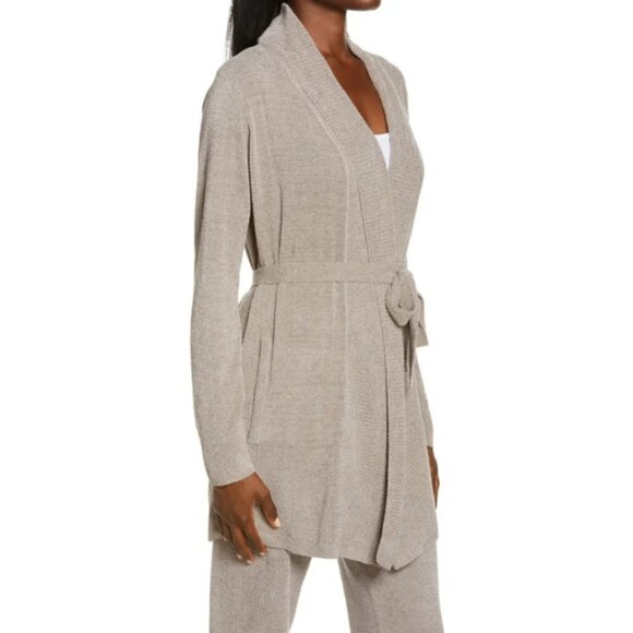 💕BAREFOOT DREAMS💕 CozyChic Drape Rib Cardigan Ultra Lite Beach Rock XL - Picture 6 of 15